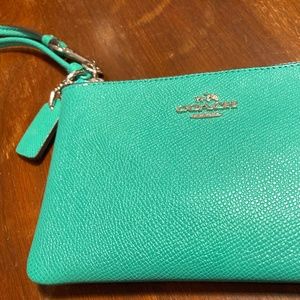 COACH Turquoise Small Wristlet